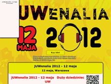 Tablet Screenshot of juwenalia-12-maja-2012.fundacjauv.org.pl